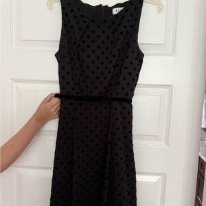 Elle Black Sheath Midi Dress Crew Neck Sleeveless